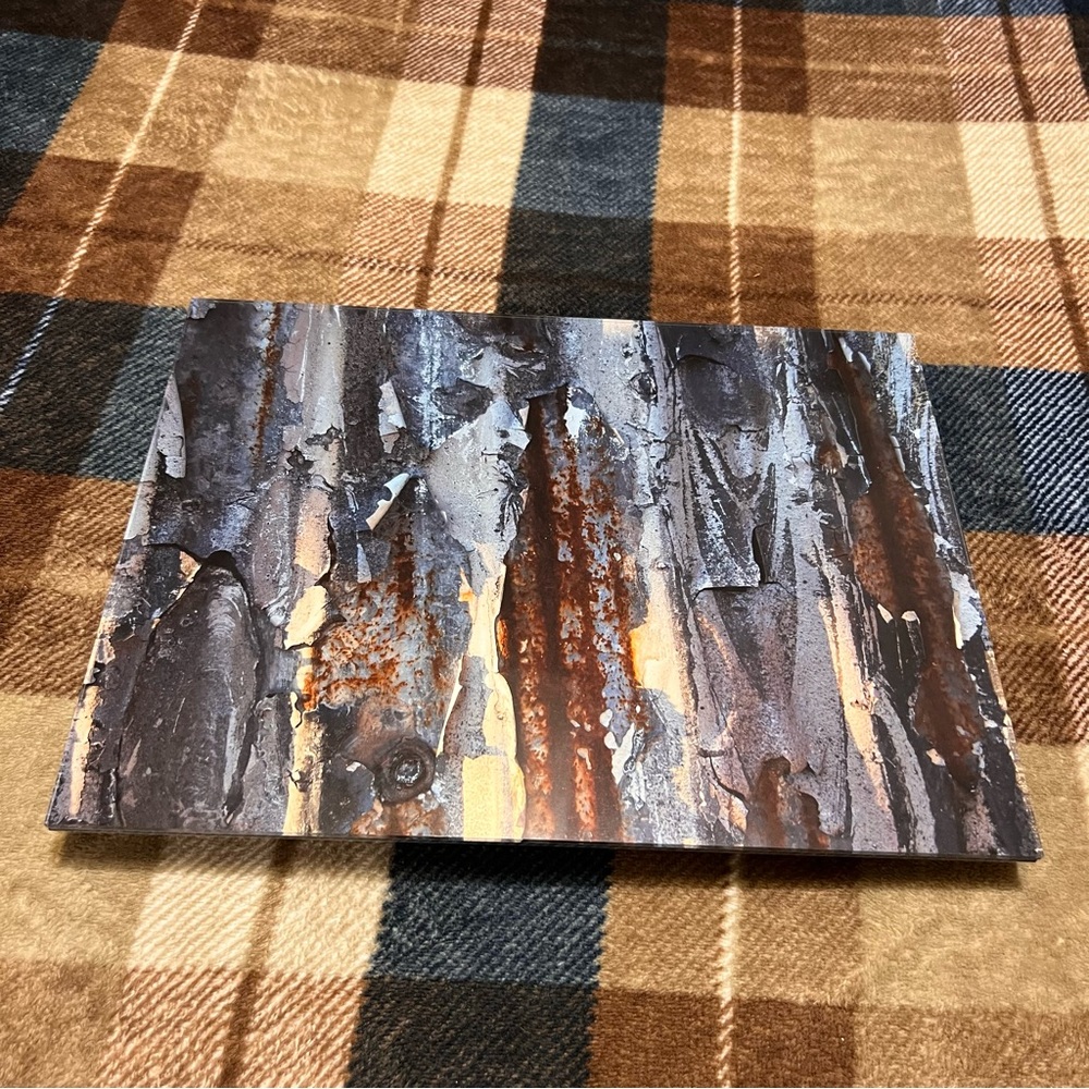 Modern Industrial Art Print with Rust and Gray Tones for Wall decor
